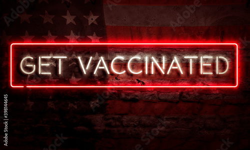 Get Vaccinated Covid Corona Virus Vaccine Message Graphic