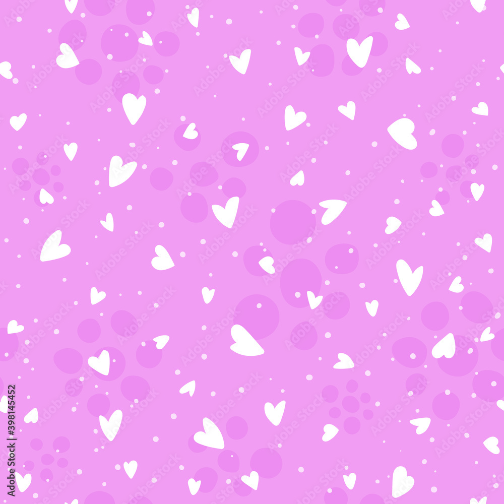 Seamless romantic pattern with hand drawing hearts. Saint Valentine background. Cute kid texture. Seamless romantic pattern with hand drawing hearts. Saint Valentine background. Cute kid texture.