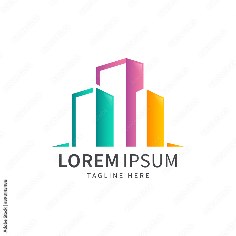 Building abstract gradient logo for your company vector