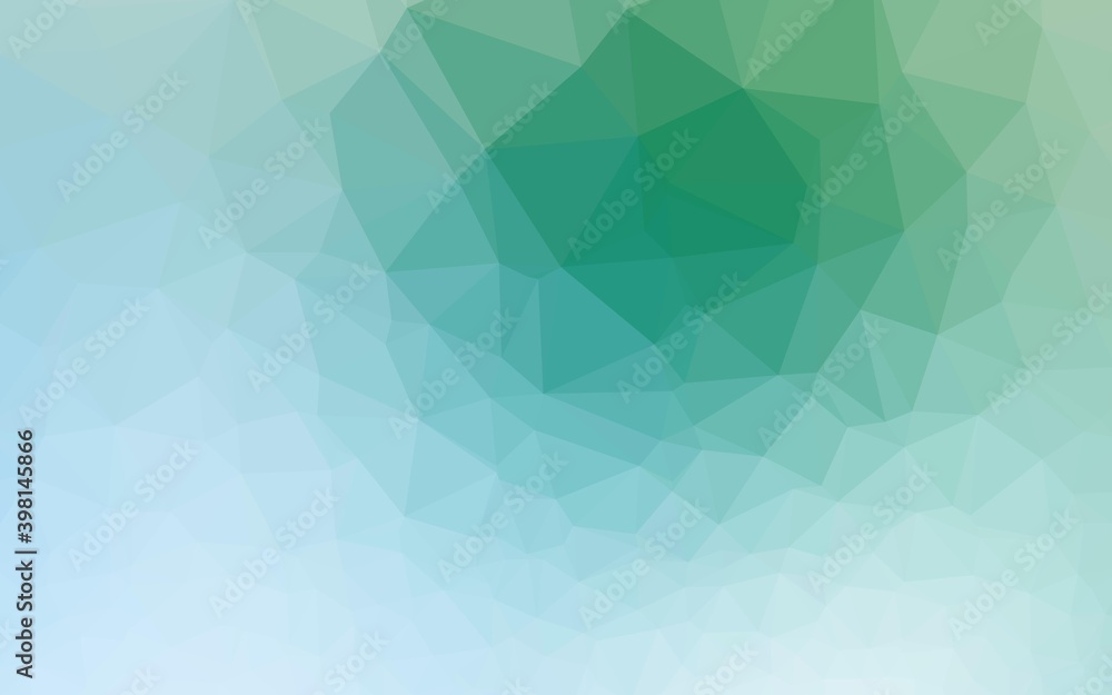 Fototapeta premium Light Blue, Green vector low poly layout. Colorful illustration in abstract style with gradient. Brand new design for your business.