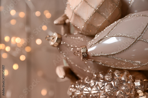 Wallpaper Mural Collection of beautiful Christmas tree baubles against blurred festive lights, closeup Torontodigital.ca