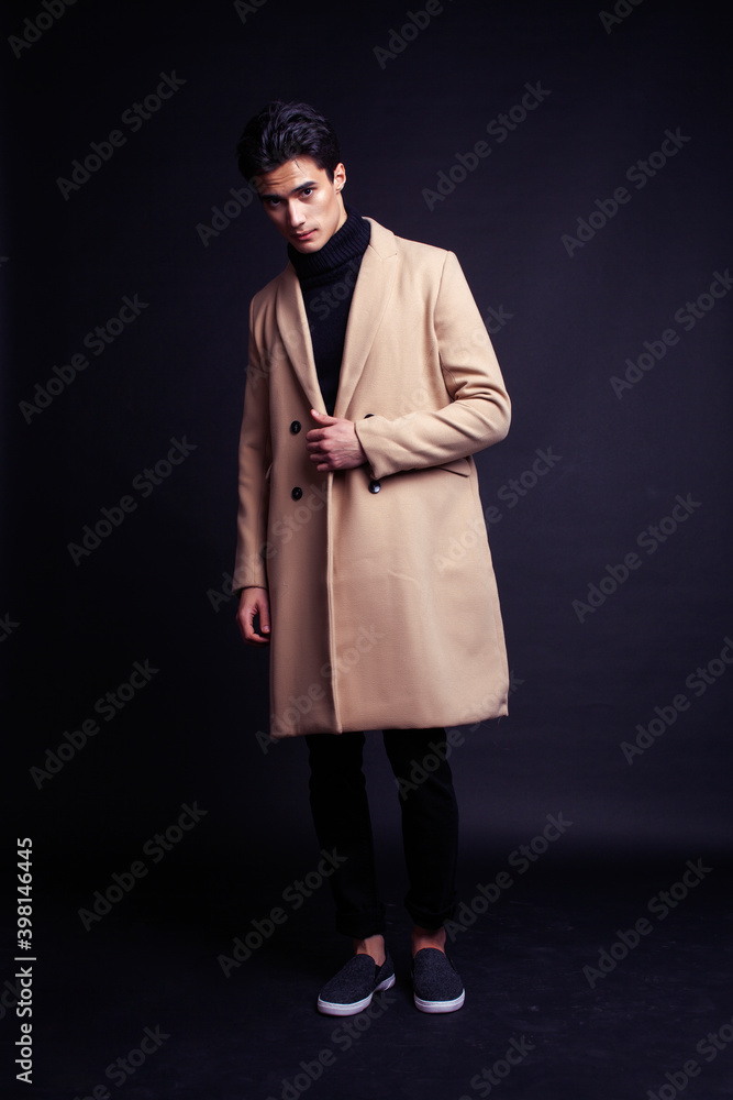 handsome asian fashion looking man posing in studio on black background, lifestyle modern people concept handsome asian fashion looking man posing in studio on black background, lifestyle modern people concept