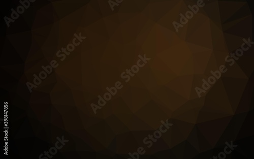 Dark Black vector abstract mosaic pattern. Triangular geometric sample with gradient. Textured pattern for background.