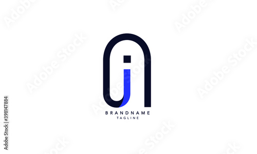 Alphabet letters Initials Monogram logo AI, IA, A and I