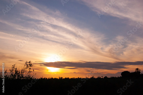 sunset over the field in south Spain © Guirado