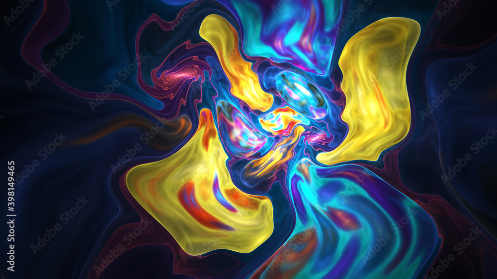3D illustration of abstract fractal for creative design looks like liquefied pearl. 3D illustration of abstract fractal for creative design looks like liquefied pearl.