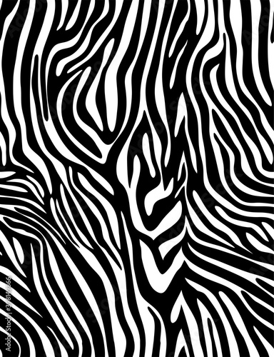 Vector animal Zebra tiger ornament. Seamless print