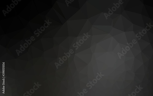 Dark Black vector blurry triangle pattern. Colorful abstract illustration with gradient. Completely new design for your business.