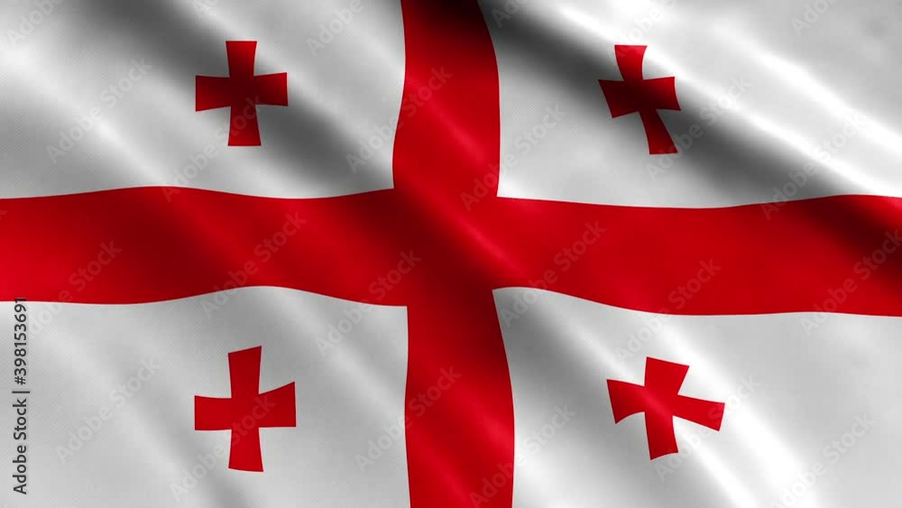 Georgia National Flag Country Banner Waving 3D Loop Animation. Georgia National Flag Country Banner Waving 3D Loop Animation.