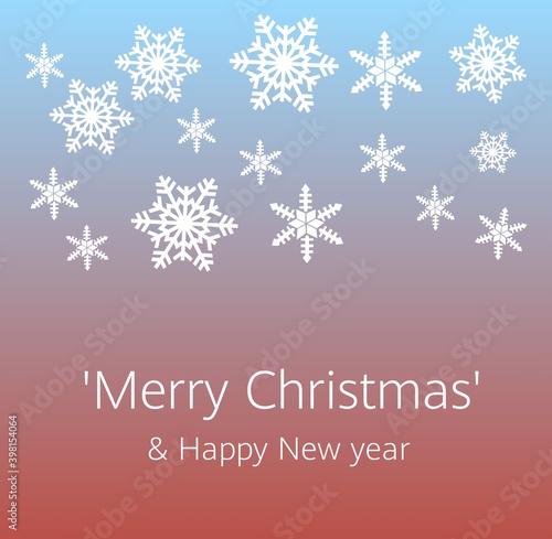 christmas background with snowflakes