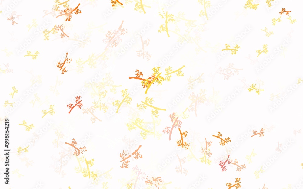 Light Red, Yellow vector elegant wallpaper with branches. Light Red, Yellow vector elegant wallpaper with branches.