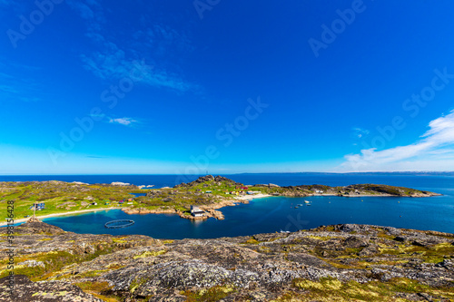 Beautiful arctic summer landscape on Barents sea