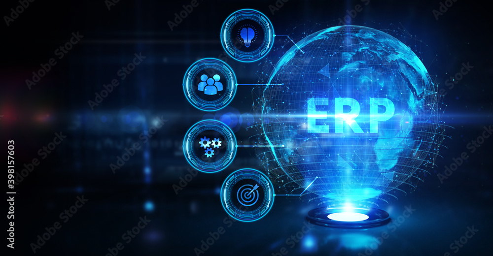Business, Technology, Internet and network concept. Enterprise resource planning ERP concept. Business, Technology, Internet and network concept. Enterprise resource planning ERP concept.