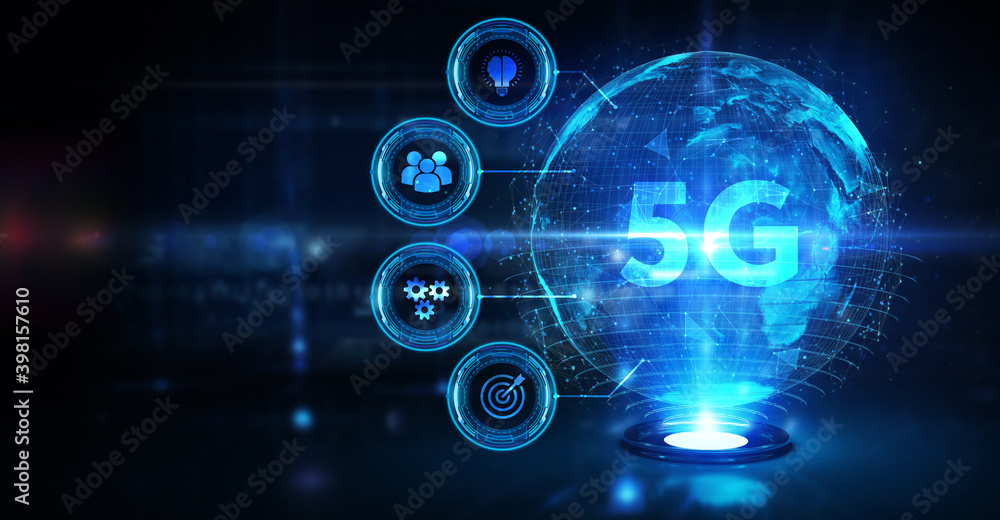 The concept of 5G network, high-speed mobile Internet, new generation networks. Business, modern technology, internet and networking concept. The concept of 5G network, high-speed mobile Internet, new generation networks. Business, modern technology, internet and networking concept.