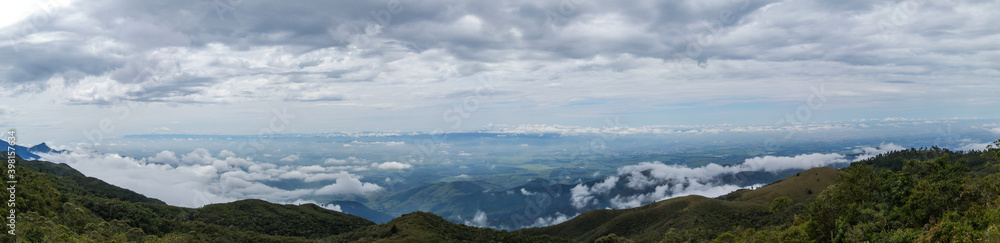Panoramic view over the mountain clouds in campos do jordao Panoramic view over the mountain clouds in campos do jordao