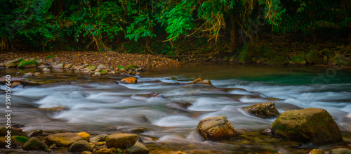 Long exposure photo of rapids in the Ribeira valley