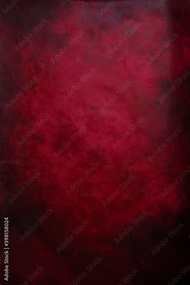 Red with vignetting hand painted background