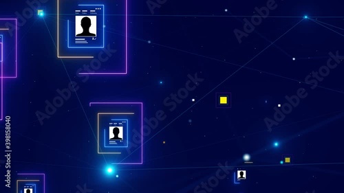 4k Social network connections. Connecting people on the internet.