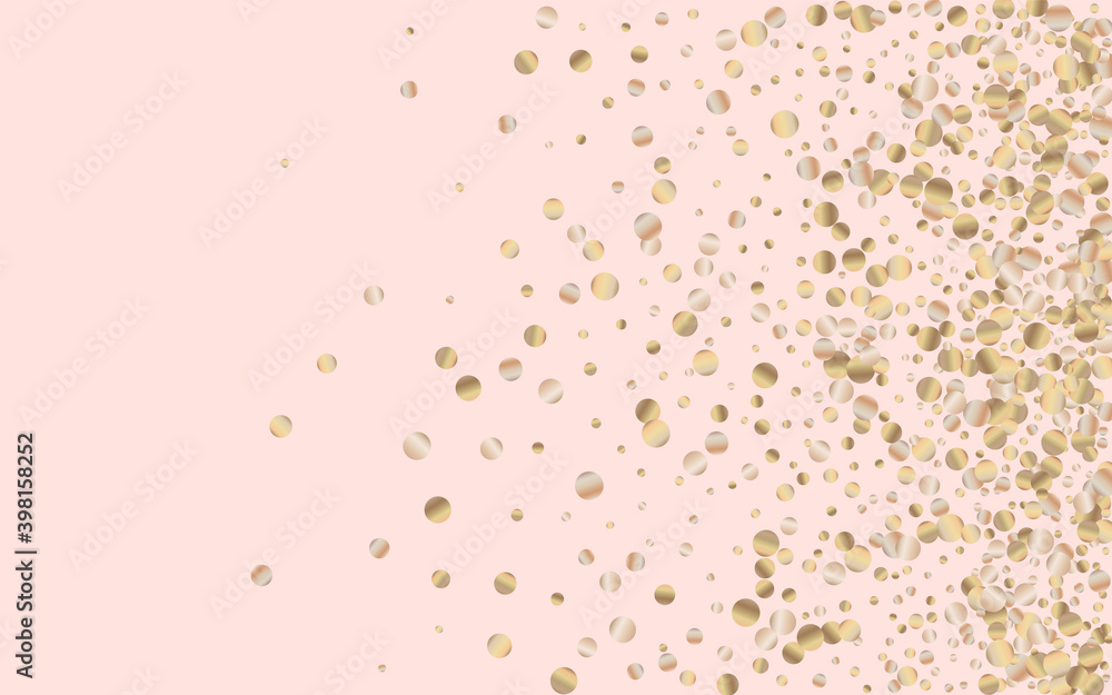 Golden Glow Christmas Pink Background. Abstract 