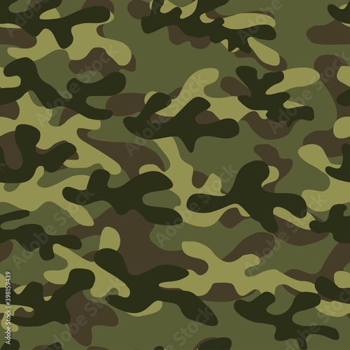 Texture military camouflage repeat print. Seamless army pattern. Modern