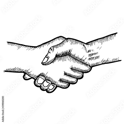 hand shake vector illustration