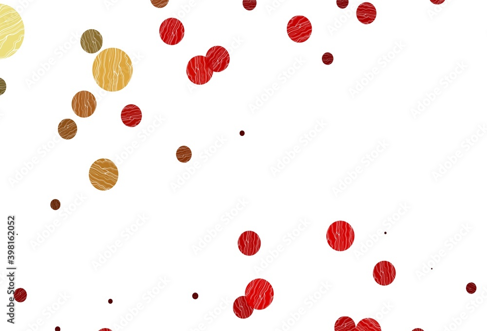 Light red vector cover with spots.