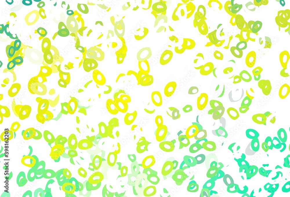 Light Green, Yellow vector template with circles. Light Green, Yellow vector template with circles.