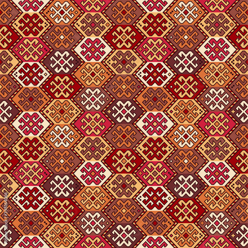 Canvas Print Kilim Bohemian Seamless Pattern