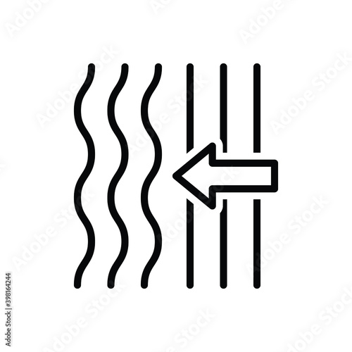 Black line icon for smooth