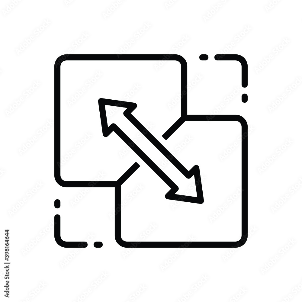 Black line icon for combine Black line icon for combine