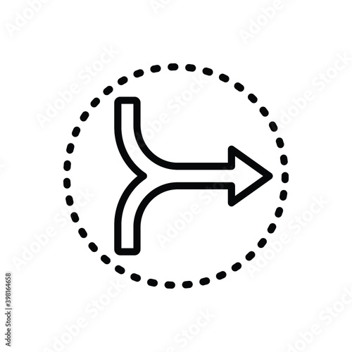 Black line icon for combine