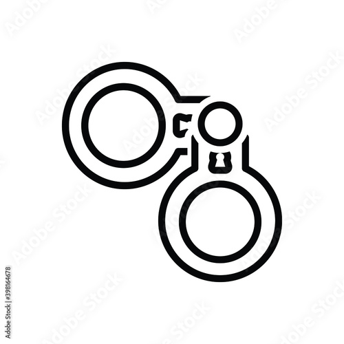 Black line icon for crime