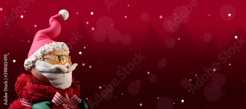 Christmas letter with santa image