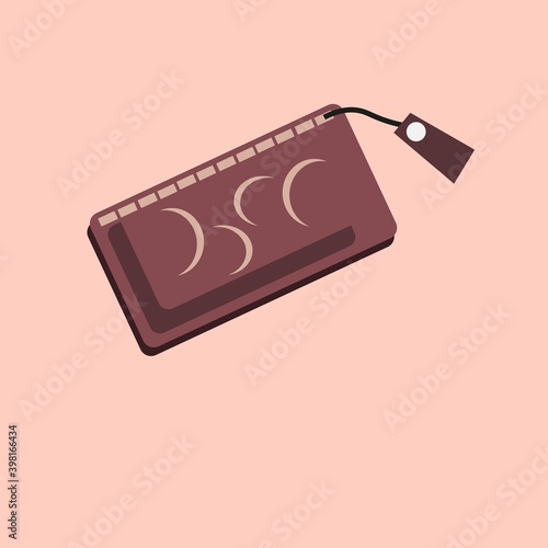 vector of icon design with wallet shape in flat style