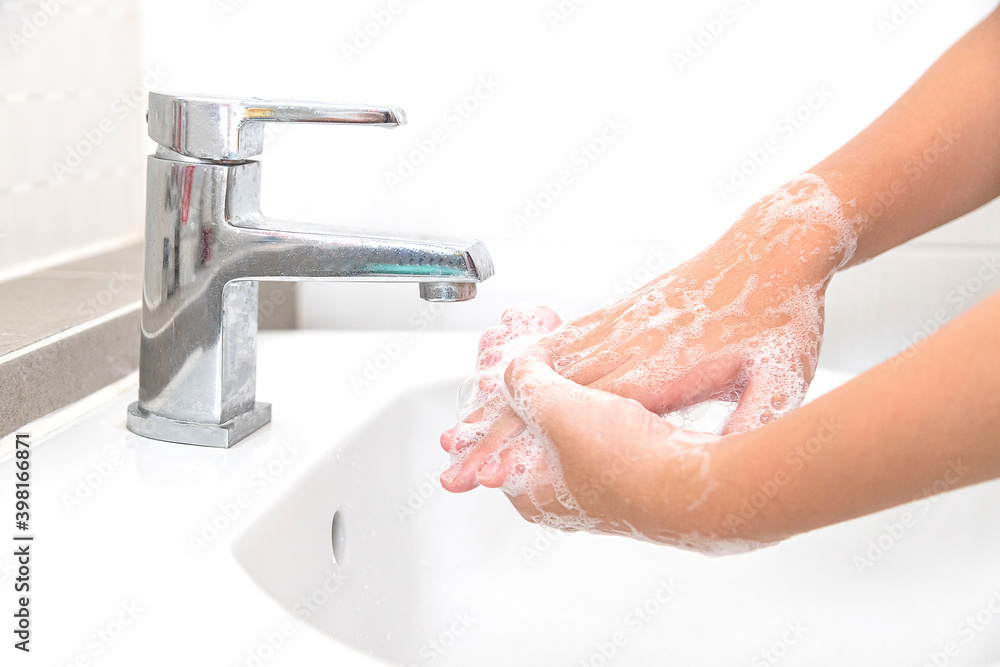 Washing your hands with soap for cleaning helps prevent germs Washing your hands with soap for cleaning helps prevent germs