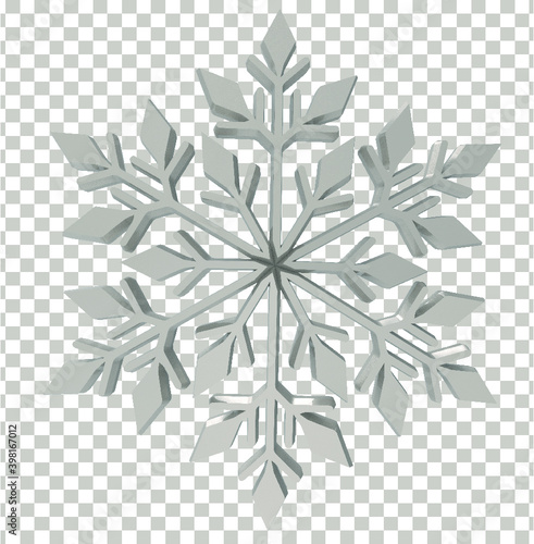 3d silver snowflake png