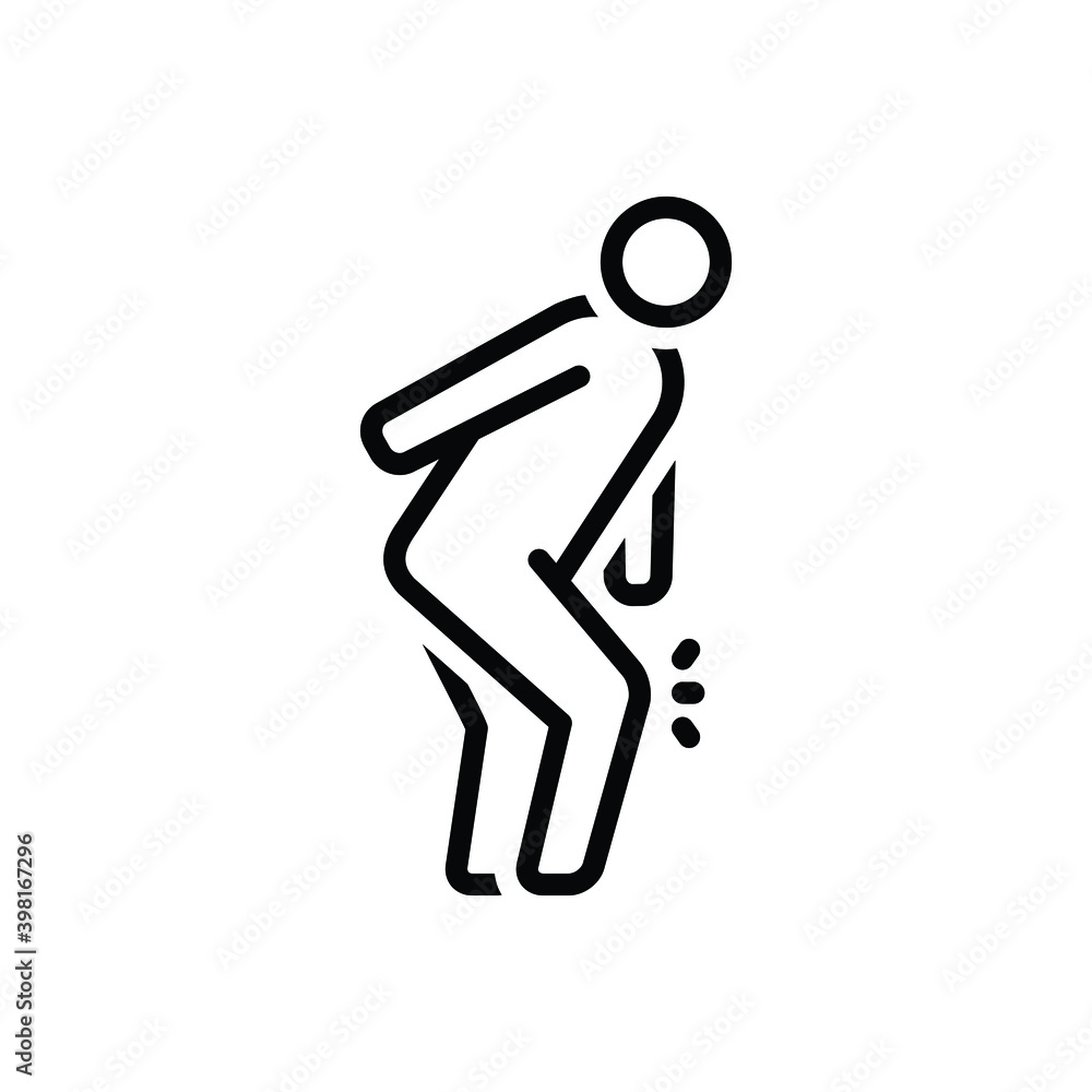 Black line icon for suffer
Black line icon for suffer