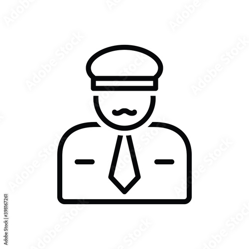 Black line icon for sir
