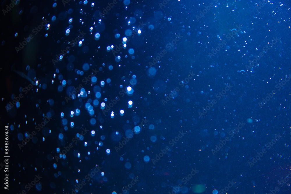 Obraz premium Abstract blue defocus bokeh glitter