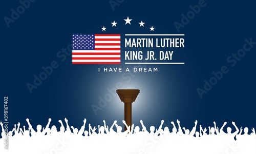 Martin Luther King Jr. Day Background. Vector Illustration.