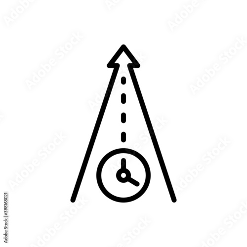 Black line icon for future
