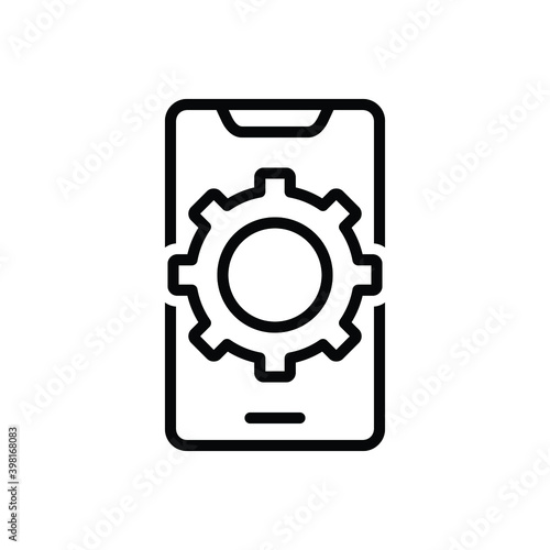 Black line icon for preference
