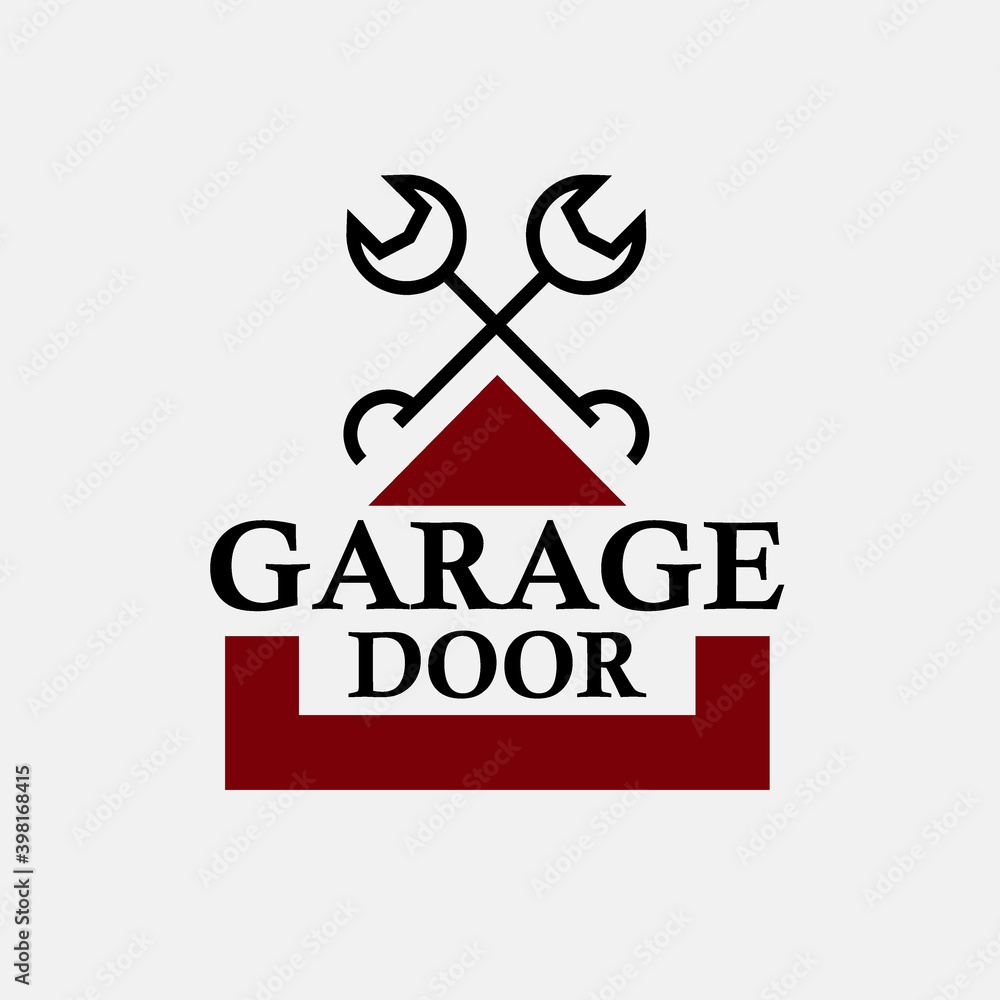 Garage door logo design vector, suitable for your business logo, with