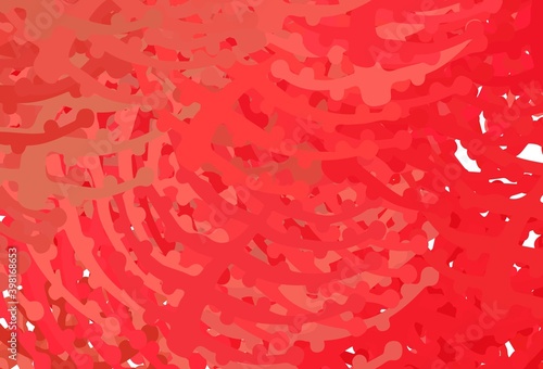 Light Red vector background with abstract shapes.