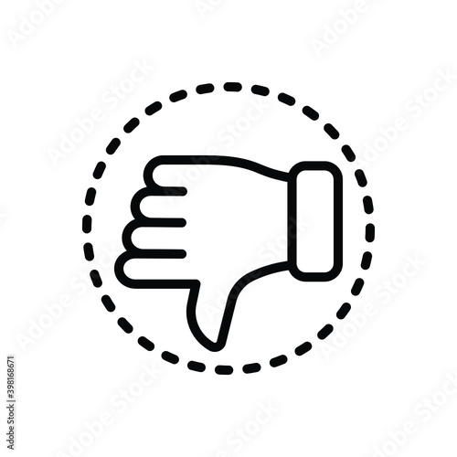 Black line icon for critic
