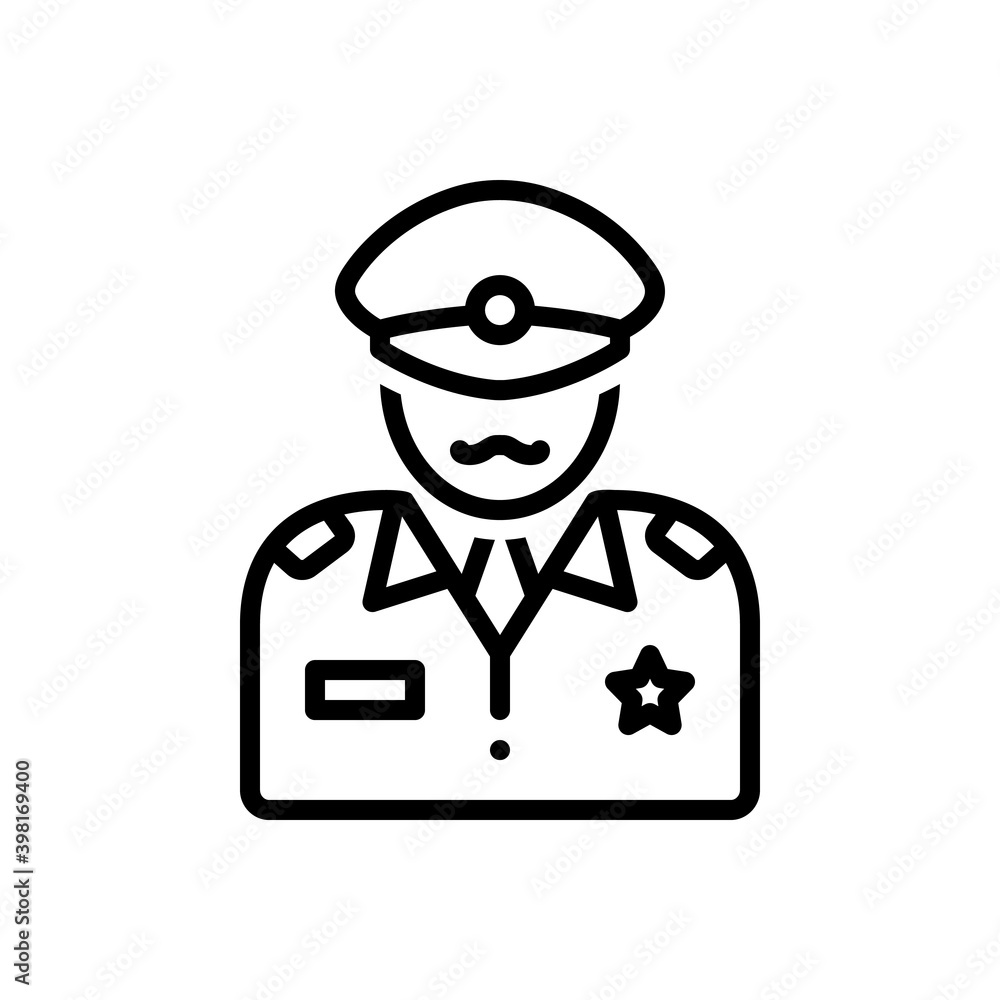 Black line icon for commander
