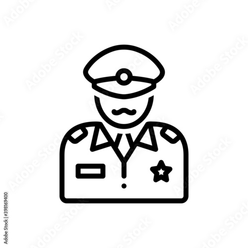 Black line icon for commander
