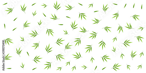 Bamboo decoration. Background with foliate pattern.