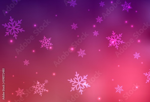 Dark Purple, Pink vector backdrop in holiday style. © smaria2015