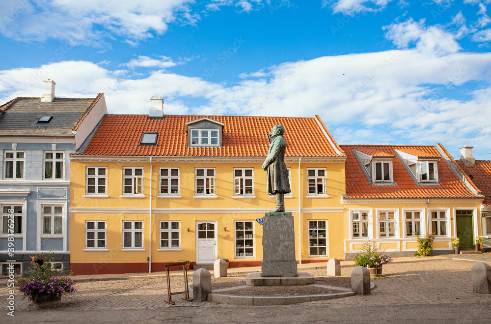 Street in the Rudkøping city - Langeland,Denmark,scandinavia,Europe